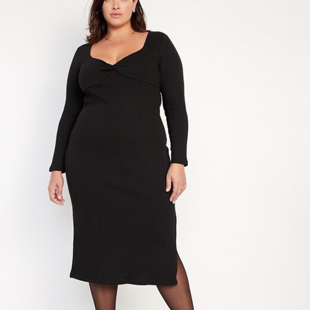 Old navy ribbed black Long Sleeve Dress size 3x